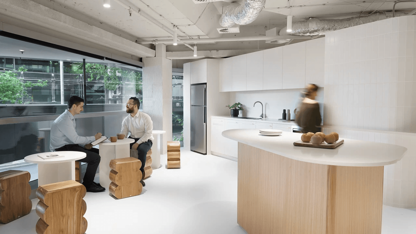 Commercial office kitchen and breakout space, Sydney