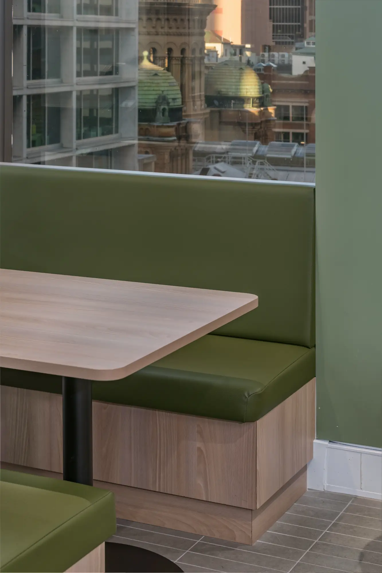 ACOR booth seating, 55 Market Street Sydney